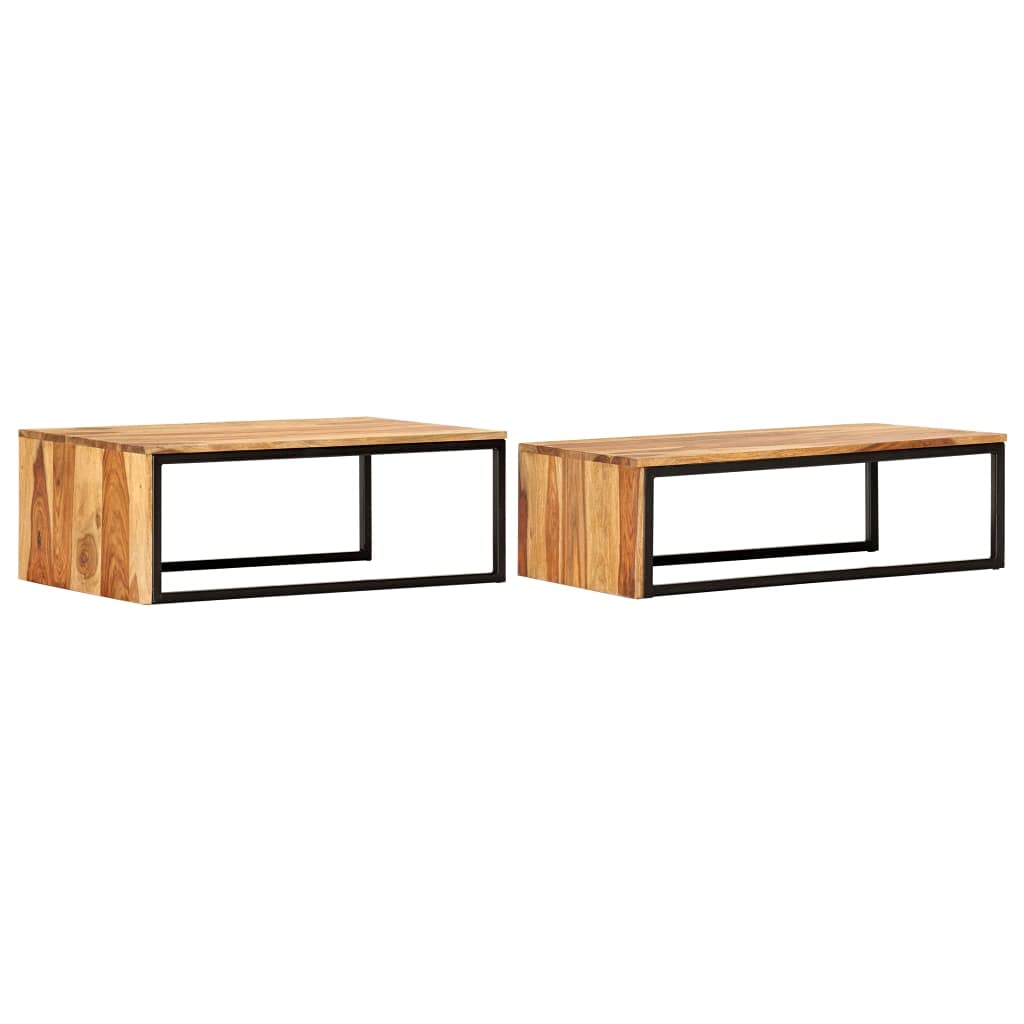 Coffee Table Nesting Tables 2 pcs Solid Sheesham Wood V21304