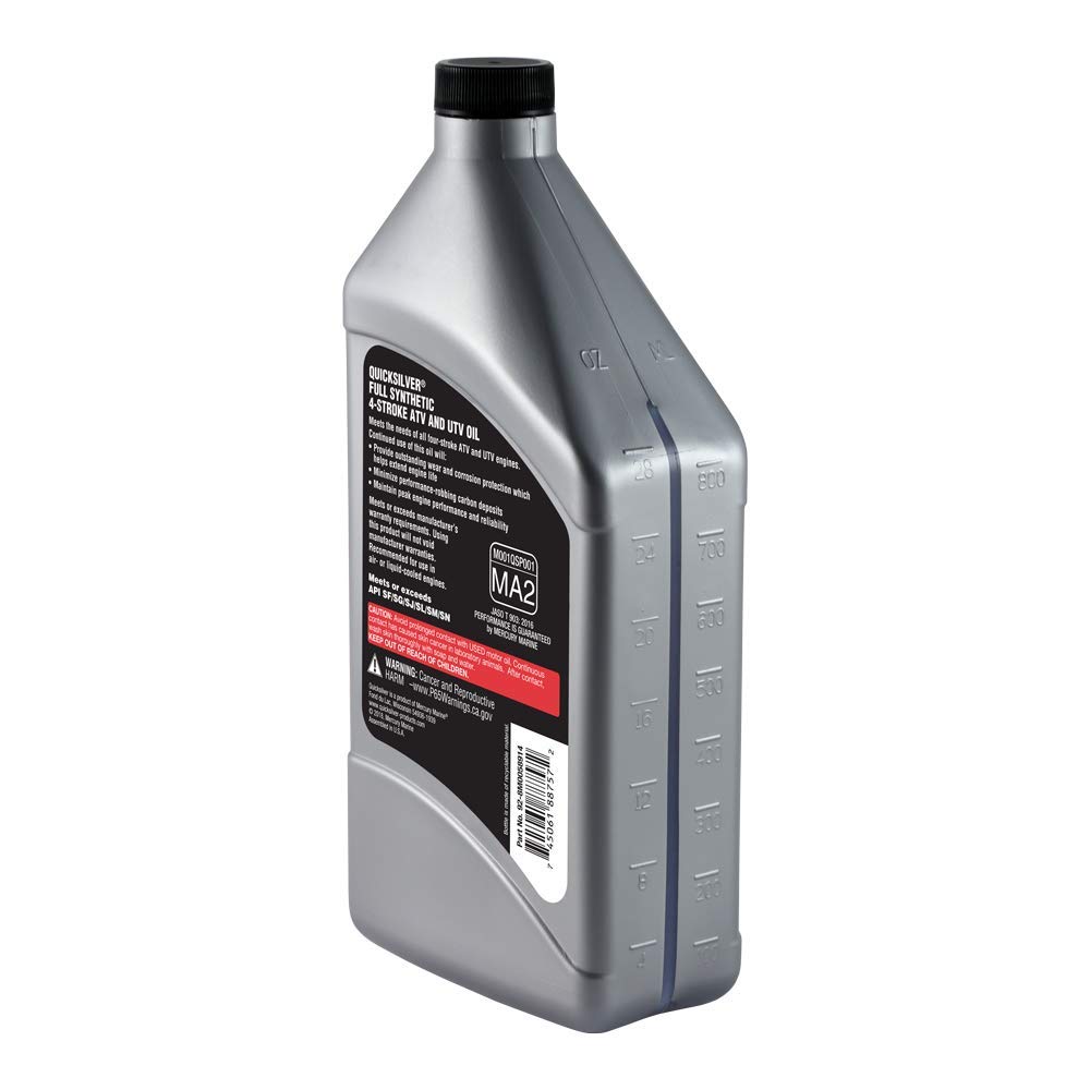 5W-40 Full Synthetic 4-Stroke ATV Engine Oil, 1 Quart F4241