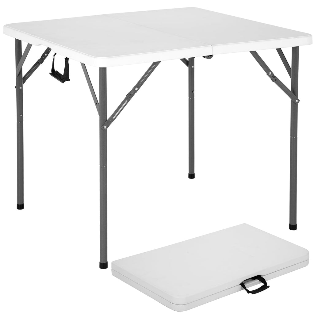34" White Portable Plastic Folding Table O724427