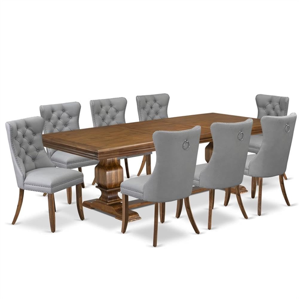 9-Piece Acacia Wood Dining Set T494
