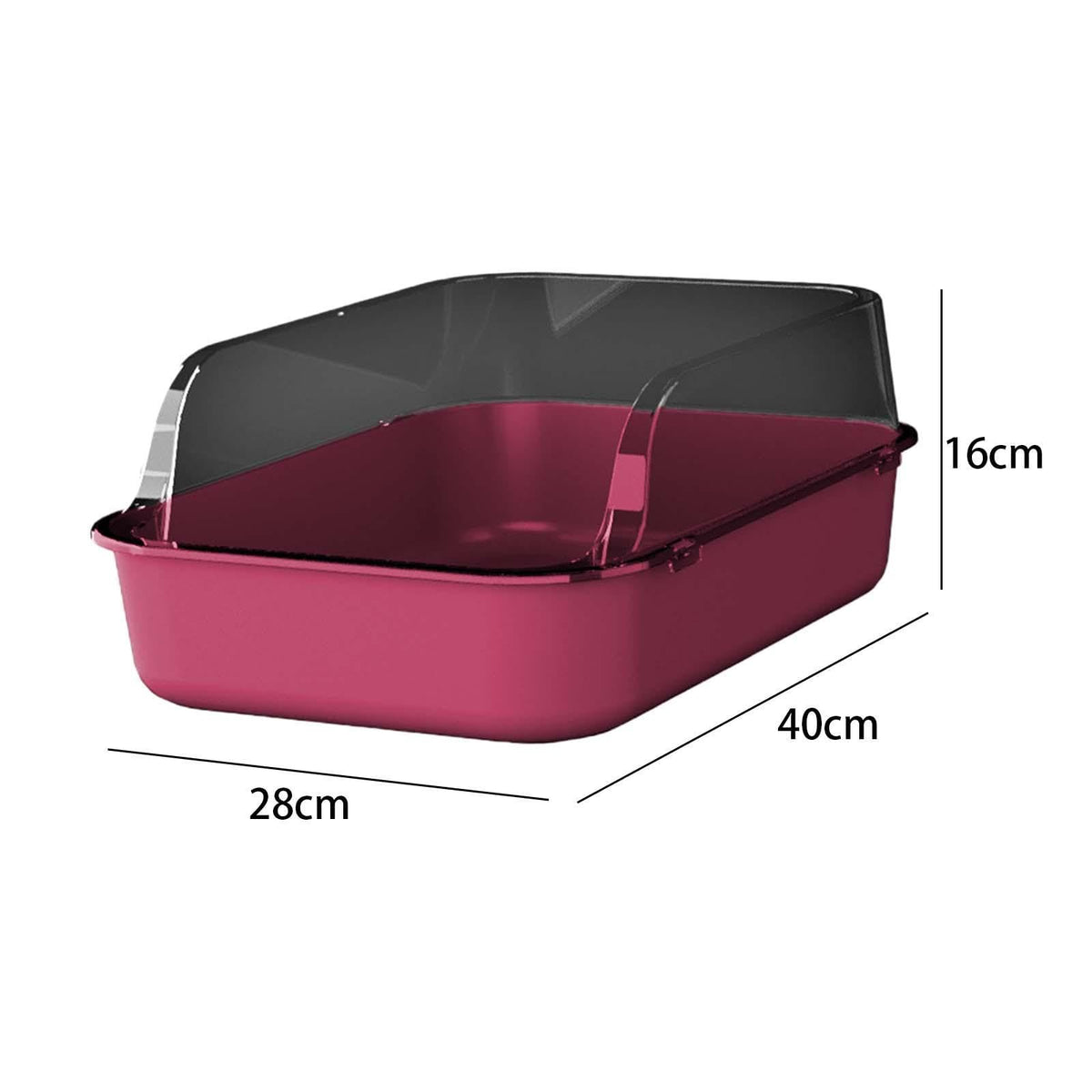 Pink Open Top Sifting Litter Box Q3467