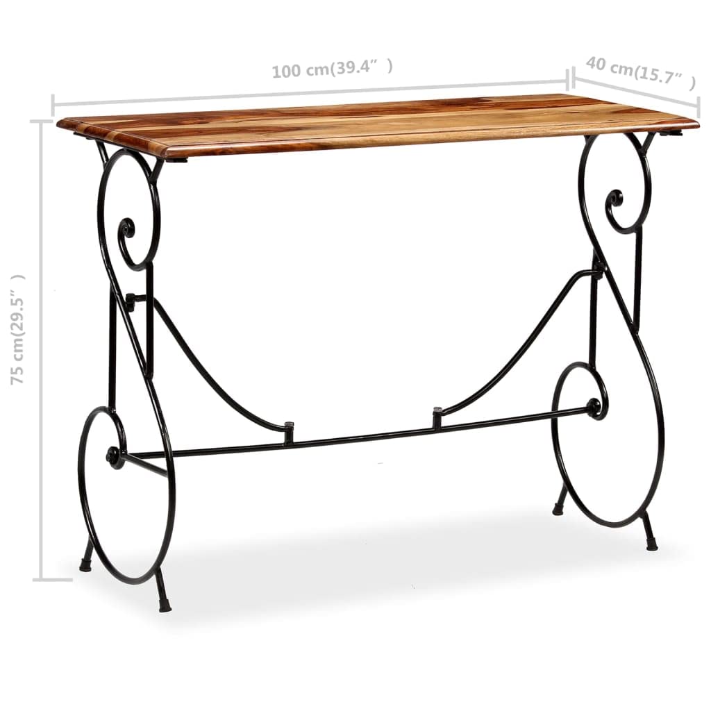 Solid Sheesham Wood Console Table 39.4"x15.7"x29.5" S537