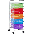 10 Drawer Rolling Storage Cart with Lockable Wheels S552407