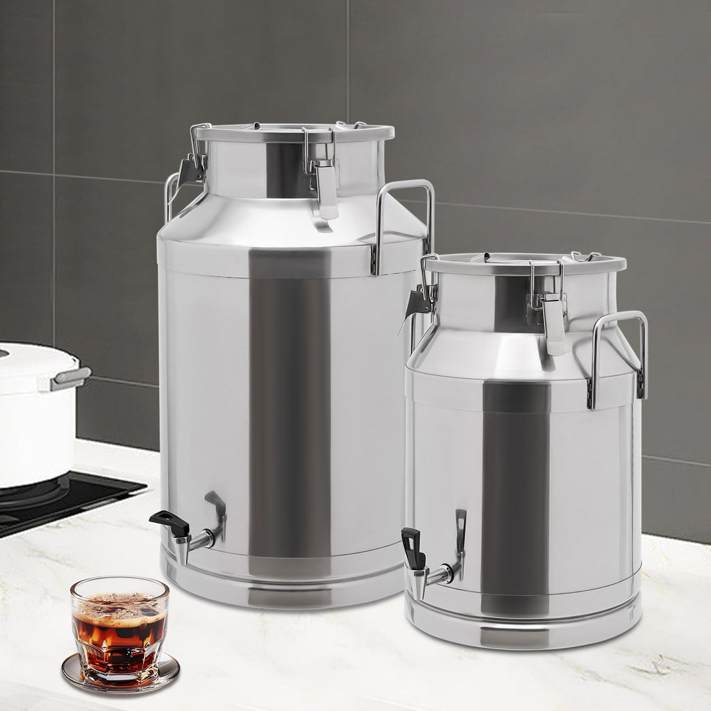 304 Stainless Steel Milk Can with Sealed Lid T57699