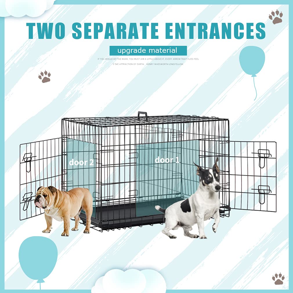 Black Metal Dog Crate Q55878