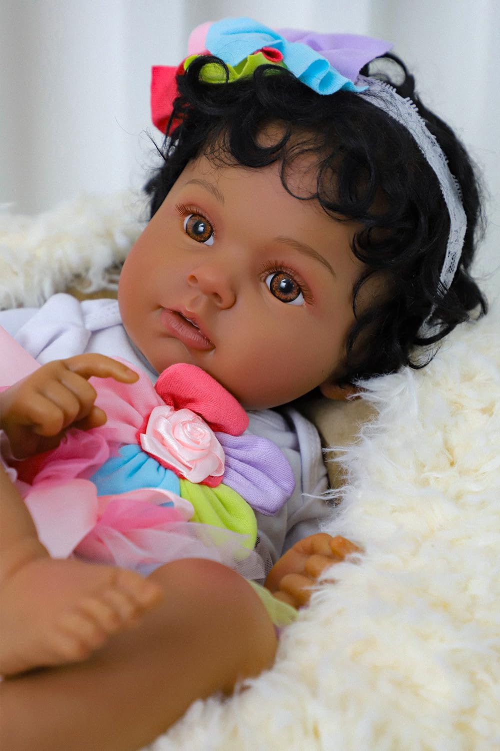Black 20 Inch Reborn Baby Doll S334275
