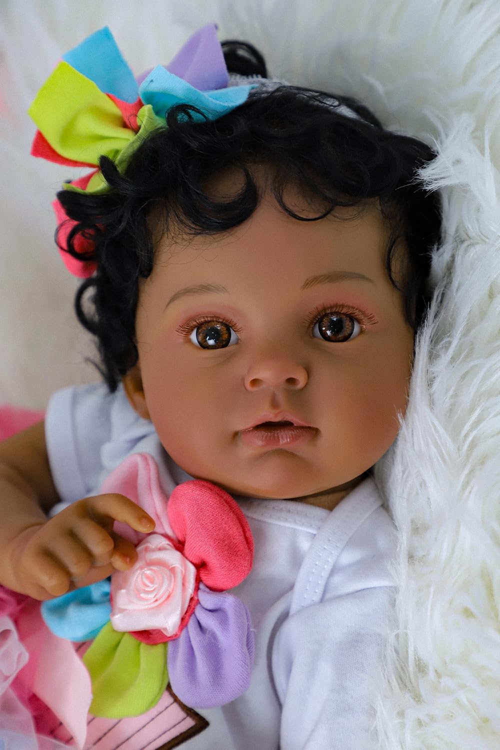 Black 20 Inch Reborn Baby Doll S334275