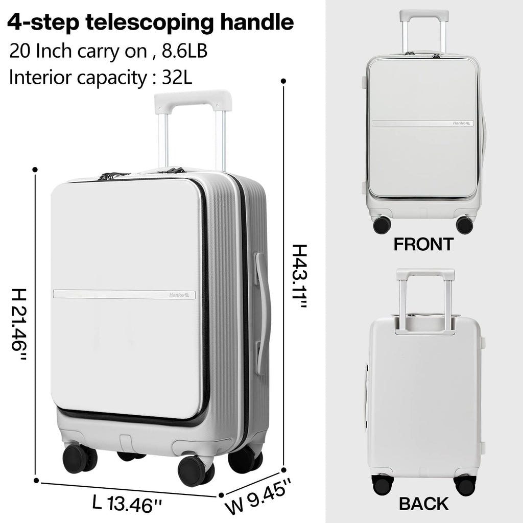 20 Inch Hard Shell Carry On Luggage with Wheels E86398
