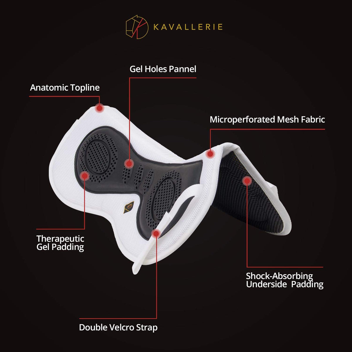 3D Air-Mesh Half Pad English Saddle K4718