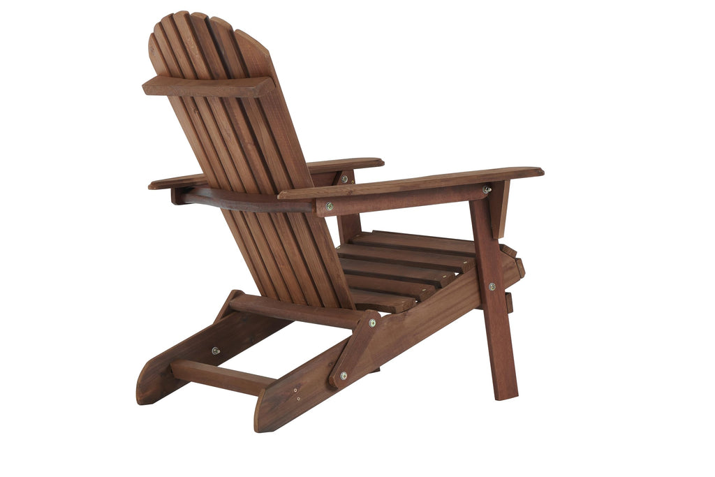 Folding Adirondack Chairs Set of 2 Solid Cedar Wood C124157