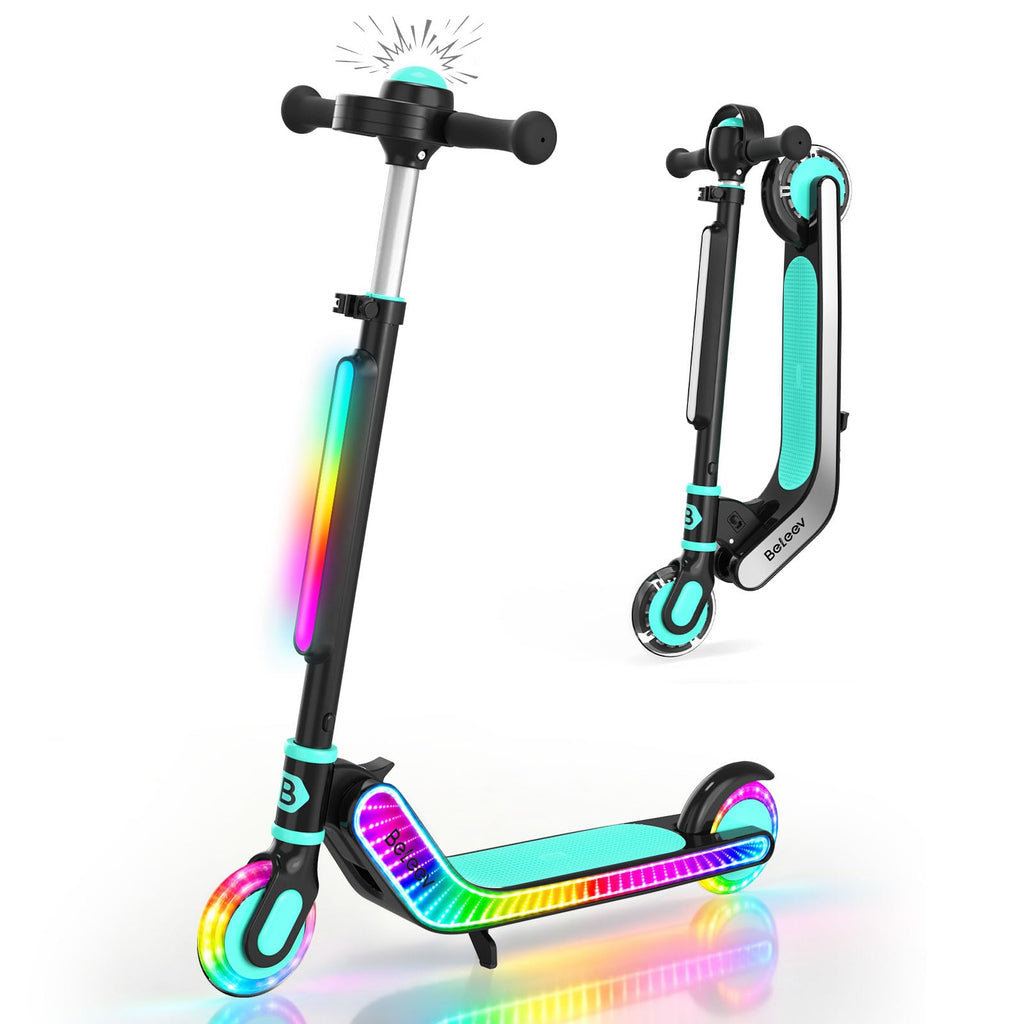 2 Wheel Folding Kick Scooter with Light-Up Deck C695