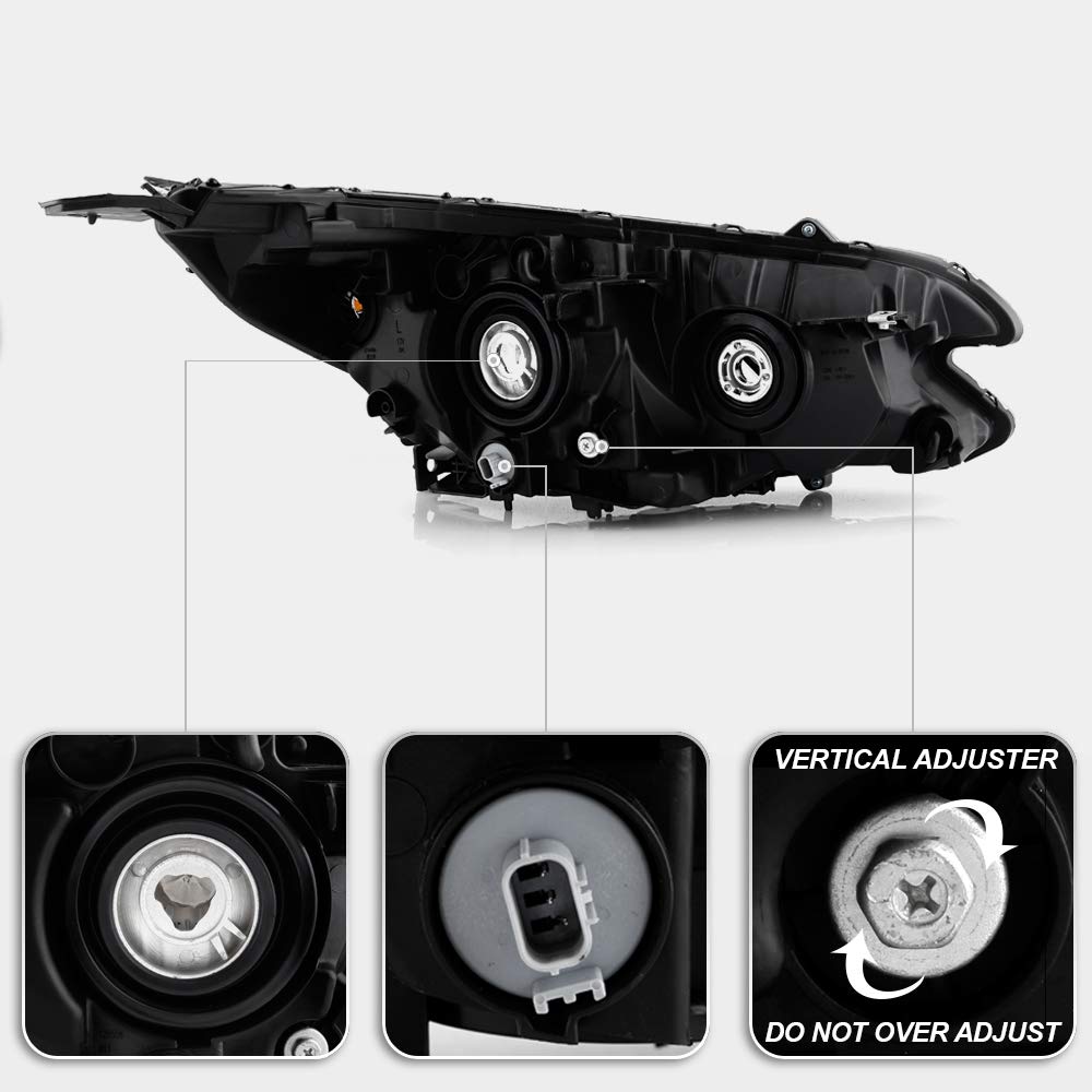 For 2015-2016 Honda CRV Halogen Type LED DRL Headlights Assembly Pair Set Left+Right I161
