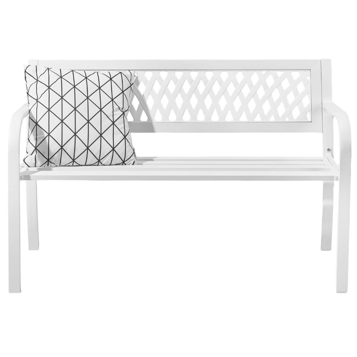 White 2-Person Outdoor Bench Z44167