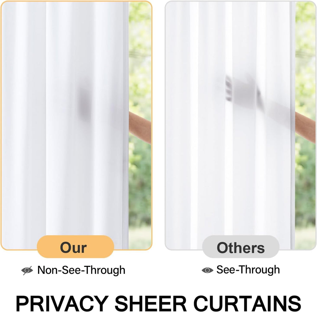 White Sidelight Curtains 2 Panels 26 x 72 inches B5097