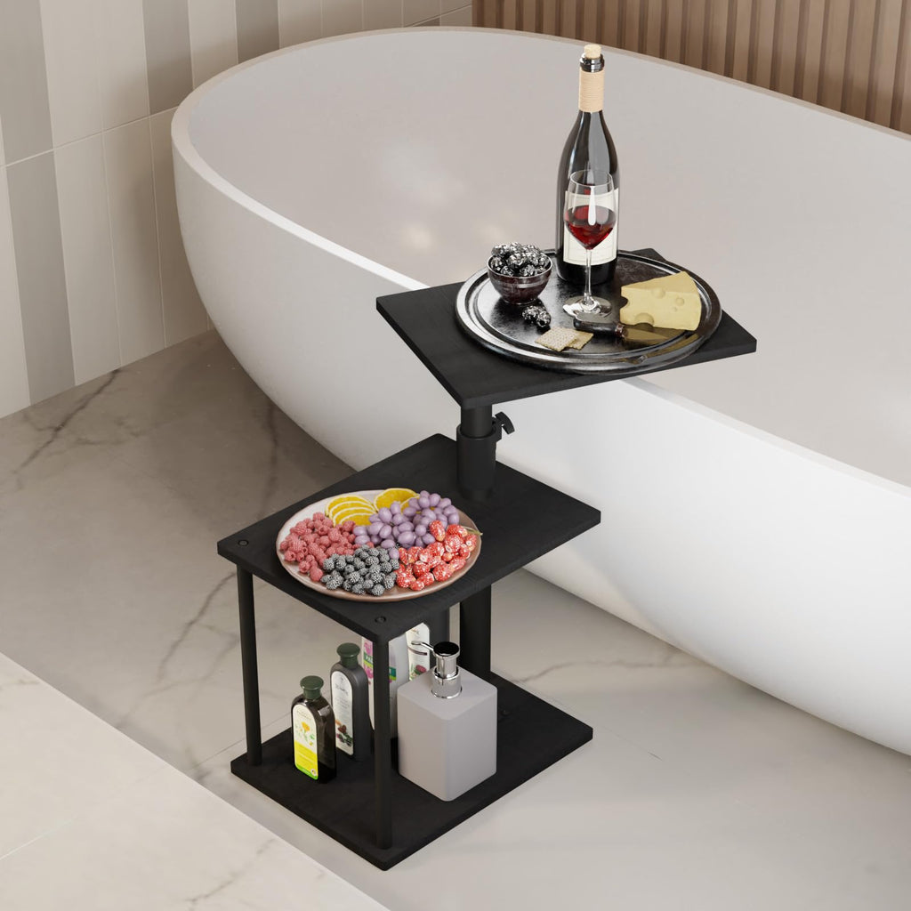 Swivel Side Table with Storage Shelf F2828