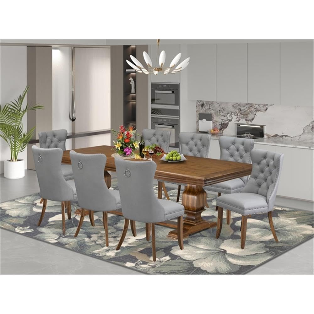 9-Piece Acacia Wood Dining Set T494