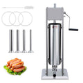 Manual Stainless Steel Sausage Stuffer with 5 Stuffing Tubes G3934
