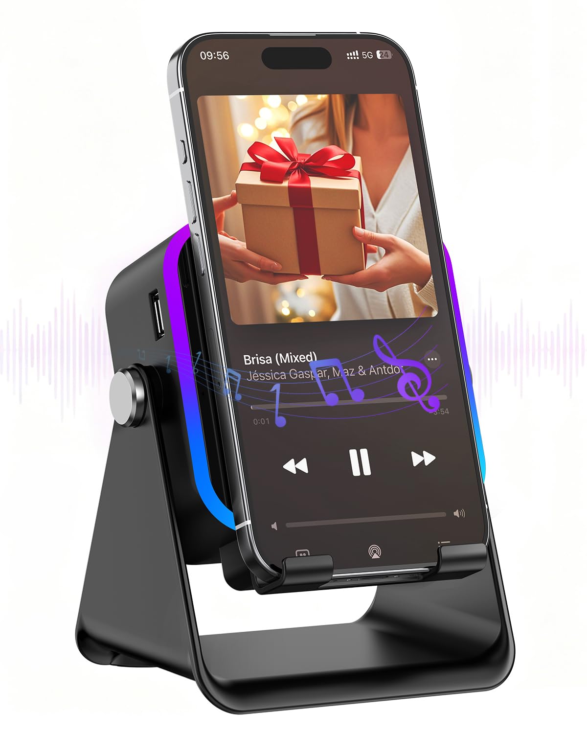 Wireless Induction Speaker with Phone Stand I220