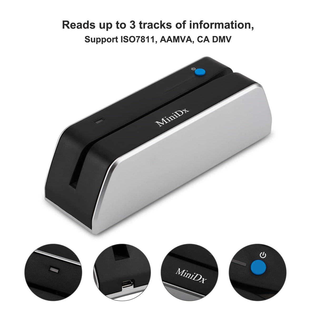 Bluetooth Magnetic Swipe Card Reader Writer Encoder 3-Track O3714
