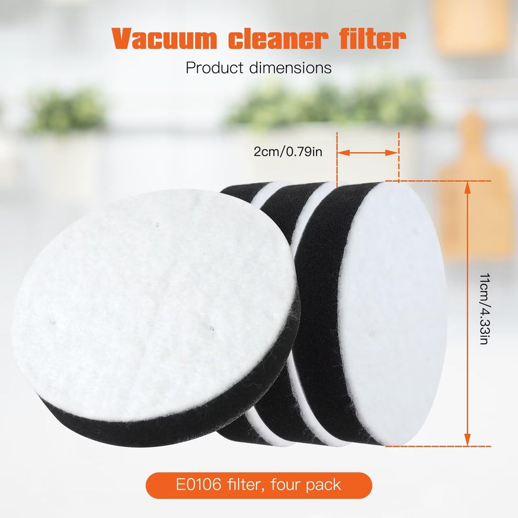 4 Pack Replacement Filter for Upright Vacuum A4665