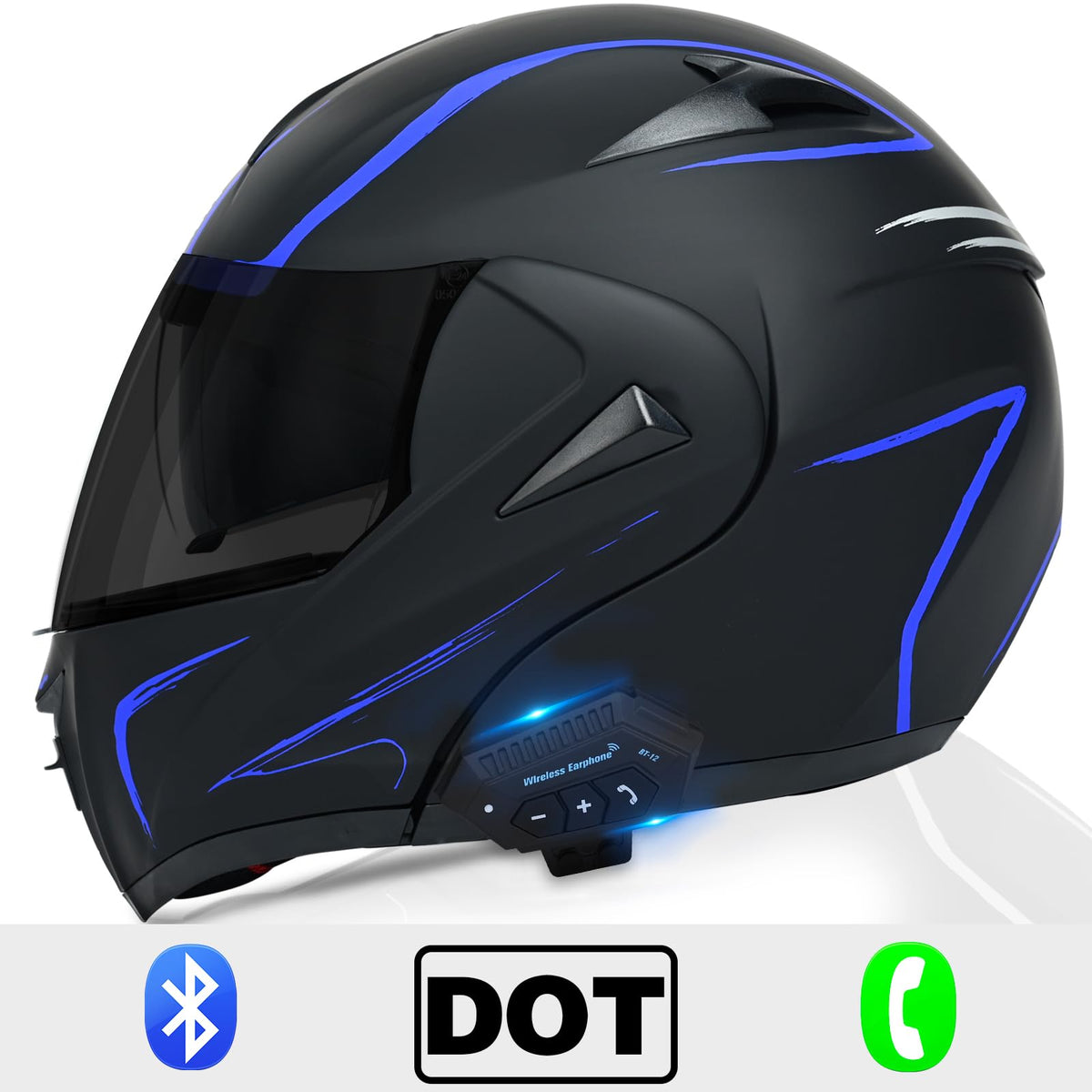 DOT Approved Bluetooth Modular Motorcycle Helmet R542
