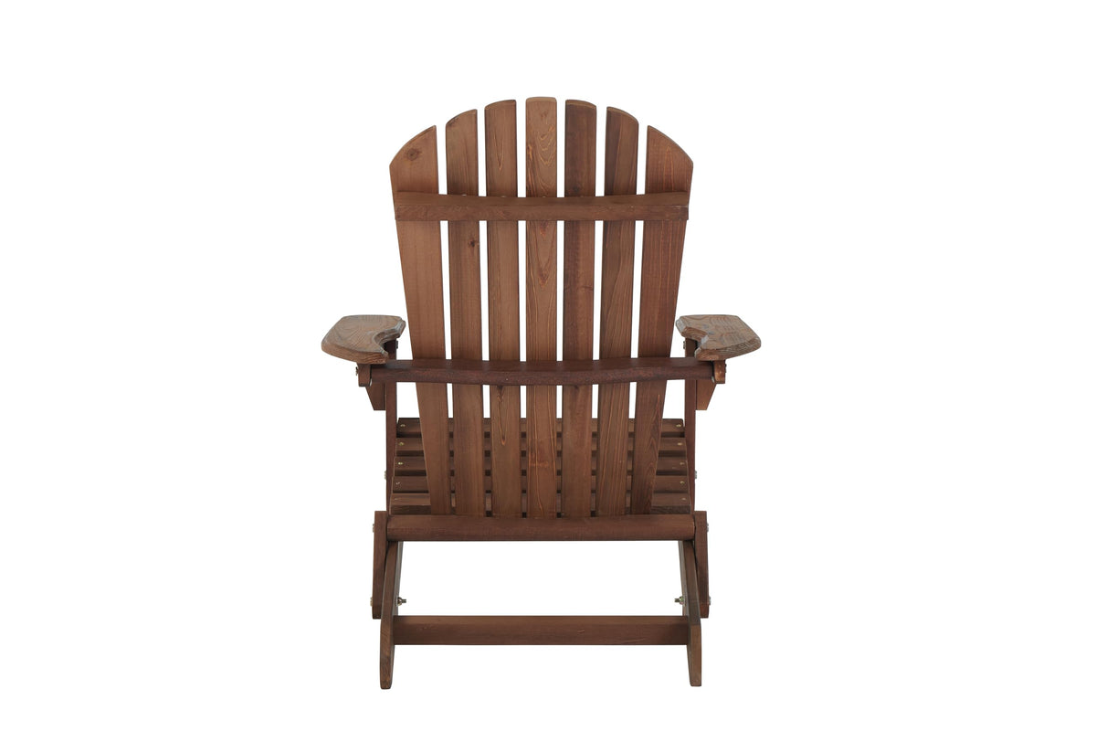 Folding Adirondack Chairs Set of 2 Solid Cedar Wood C124157
