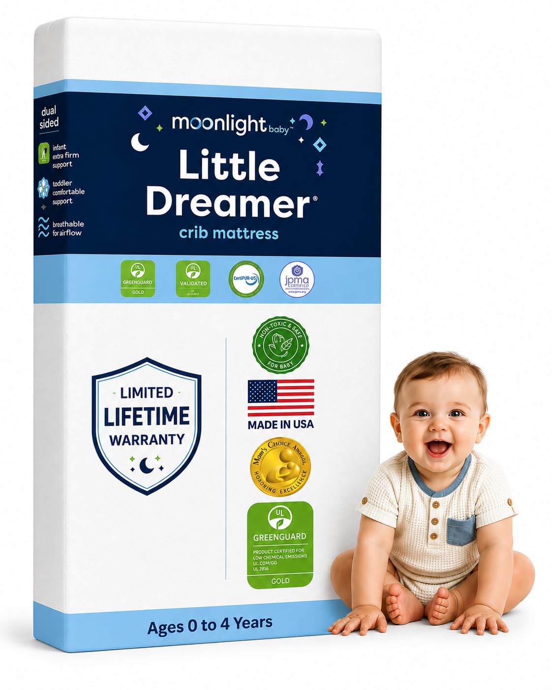 Dual-Sided Baby & Toddler Crib Mattress Y7076