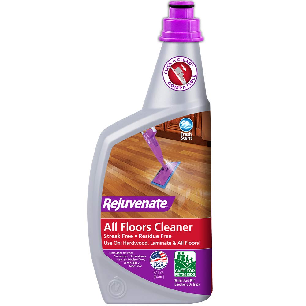 Wood Floor Restorer and Polish with High Gloss Finish 32oz and PH Balanced Floor Cleaner S7250