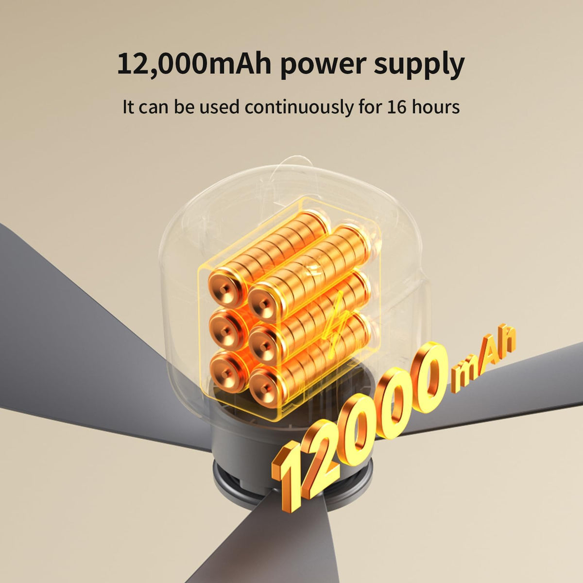 Portable Ceiling Fan with Light R738