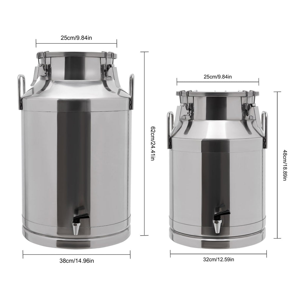 304 Stainless Steel Milk Can with Sealed Lid T57699