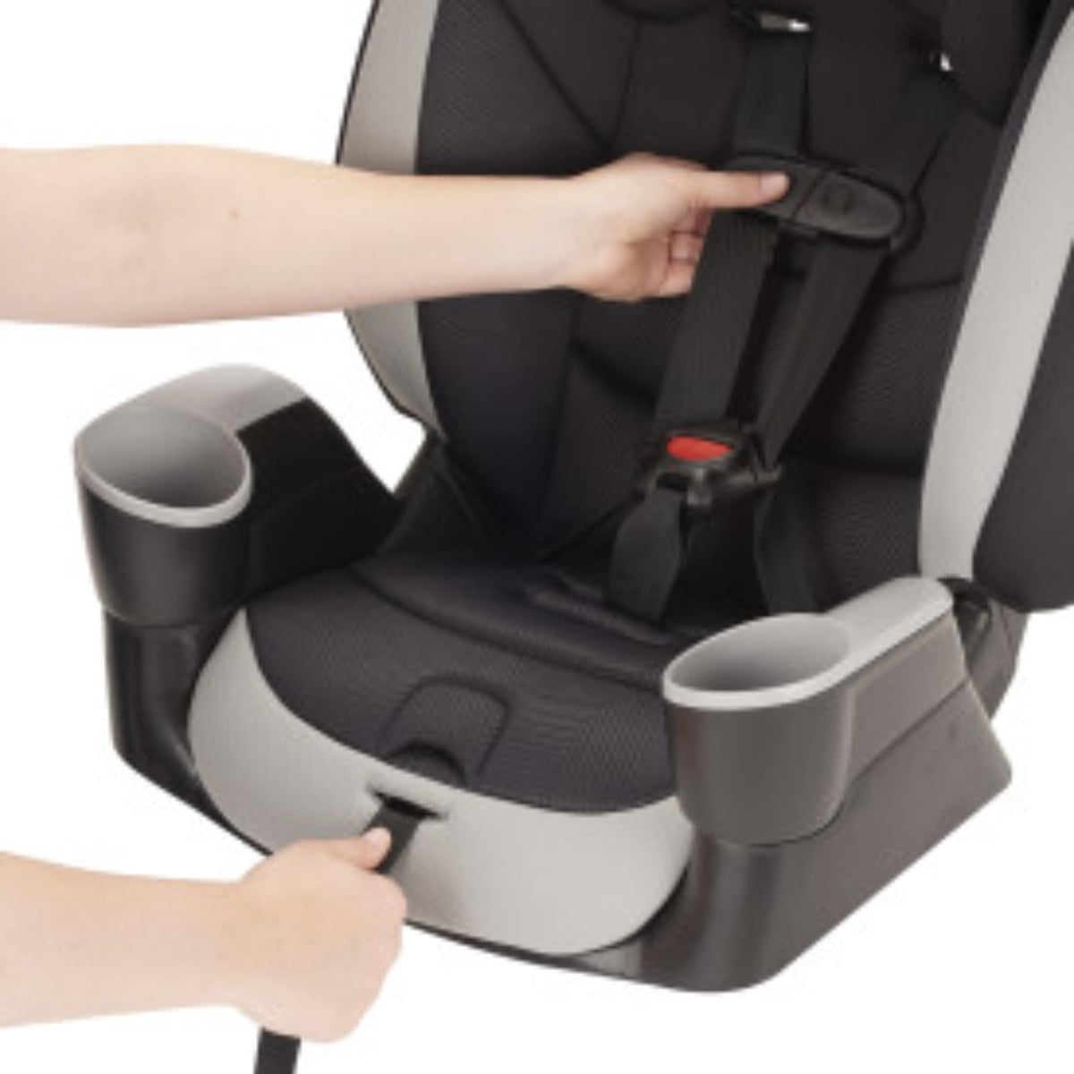 High-Back Booster Car Seat with Harness, 22 to 110lbs, Granite Gray F291797