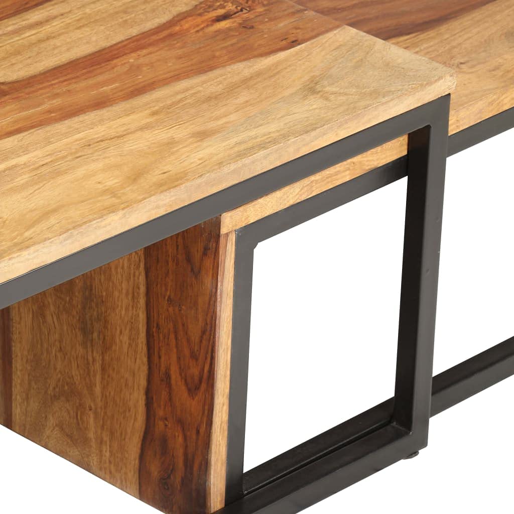 Coffee Table Nesting Tables 2 pcs Solid Sheesham Wood V21304