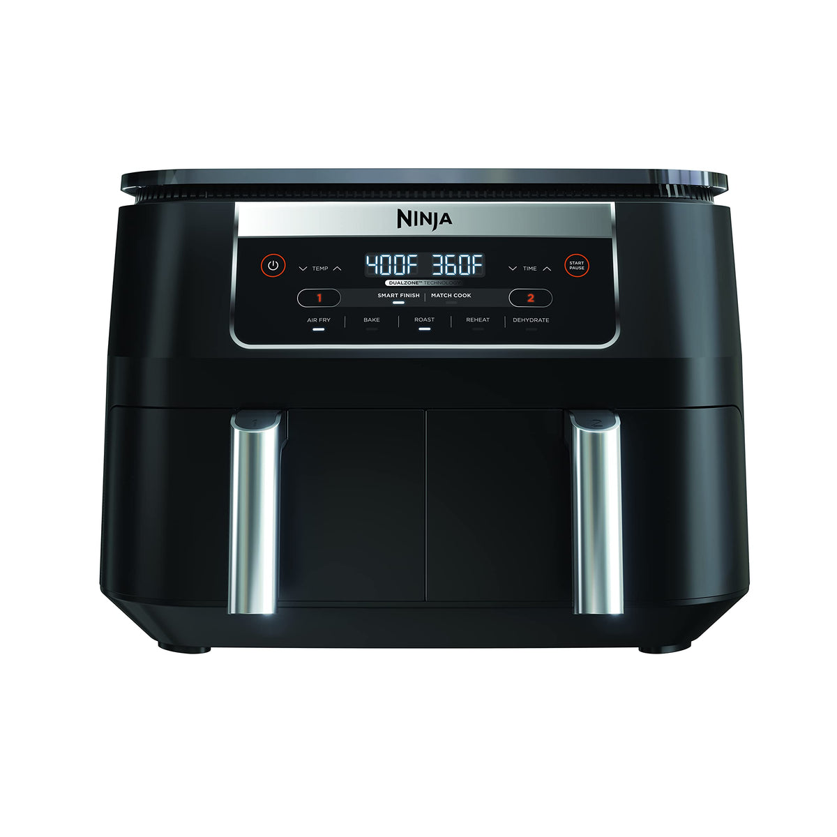 6 Quart 5-in-1 DualZone 2-Basket Air Fryer, Black J622587