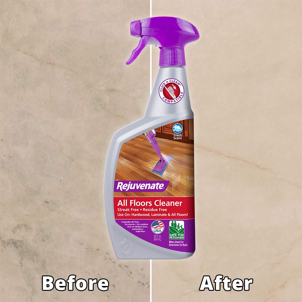 Wood Floor Restorer and Polish with High Gloss Finish 32oz and PH Balanced Floor Cleaner S7250