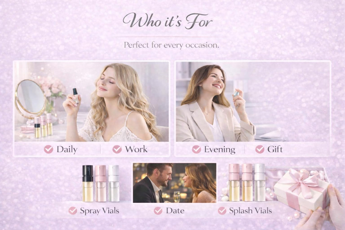 Perfume Discovery Set 10-Piece Fragrance Mini Vial Sampler Kit Q2637