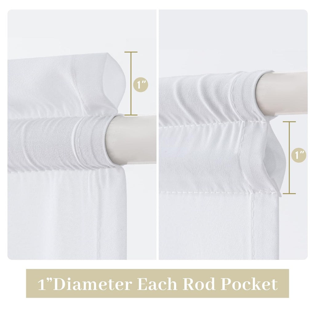 White Sidelight Curtains 2 Panels 26 x 72 inches B5097