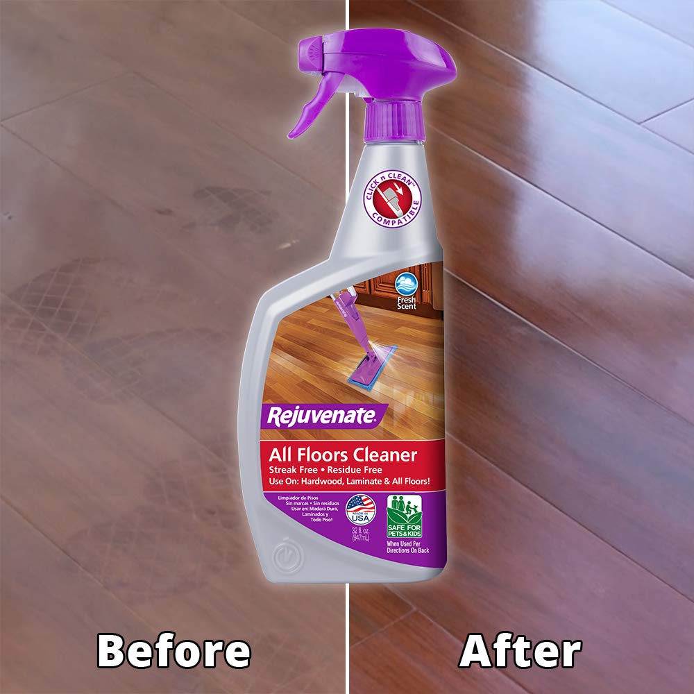 Wood Floor Restorer and Polish with High Gloss Finish 32oz and PH Balanced Floor Cleaner S7250
