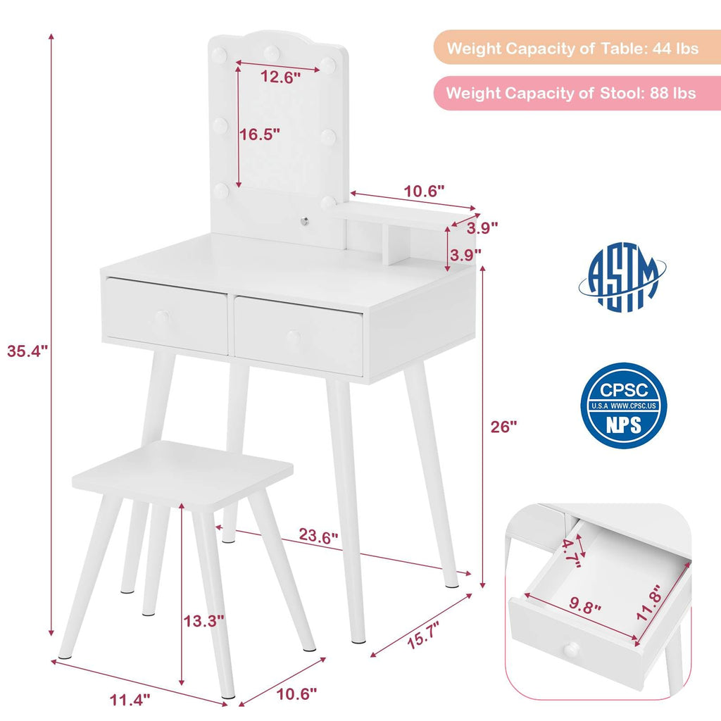Kids Vanity and Chair Set B9803