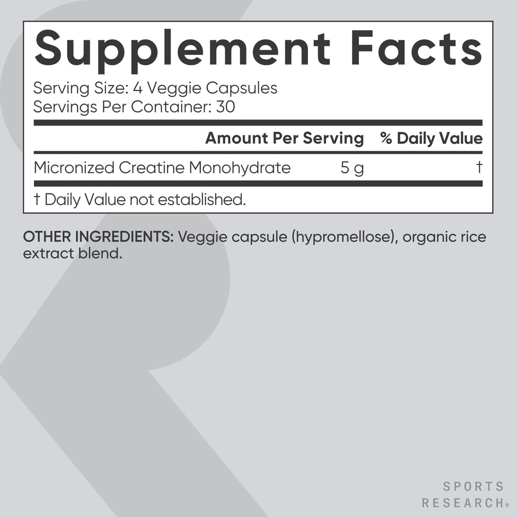 Creatine Monohydrate Capsules 5g, 120 Count G219631