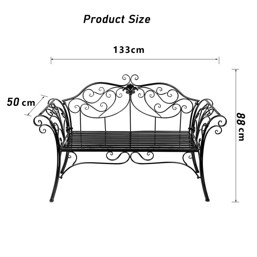 Cast Iron Outdoor Bench 400 lbs Capacity N710564