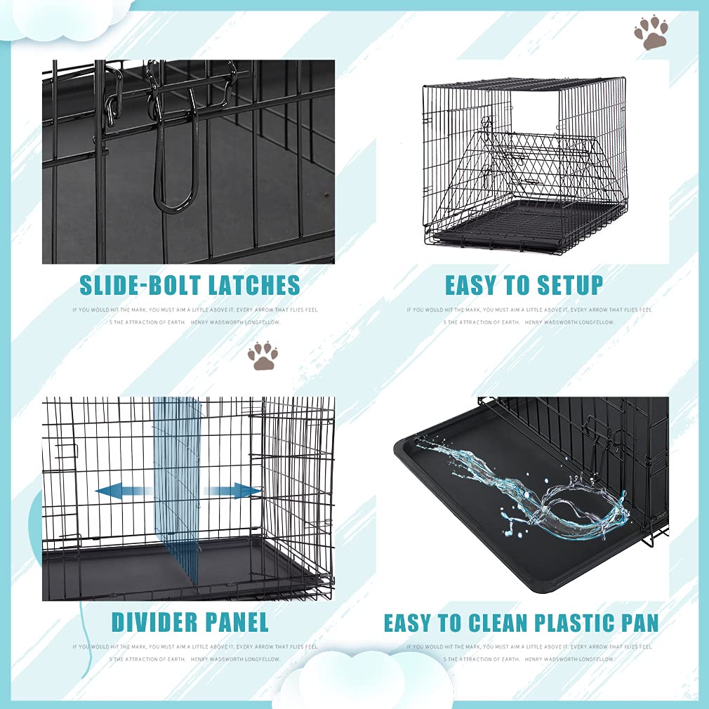 Black Metal Dog Crate Q55878