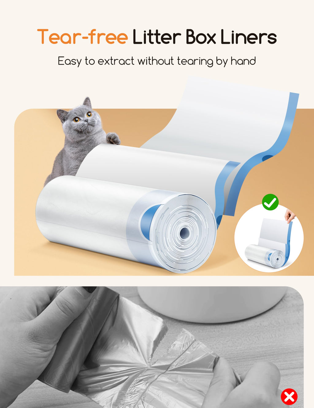 Cat Litter Box Liners Heavy Duty M615