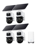 4K Solar 3-Lens PTZ Security Camera 4-Cam Kit U90242