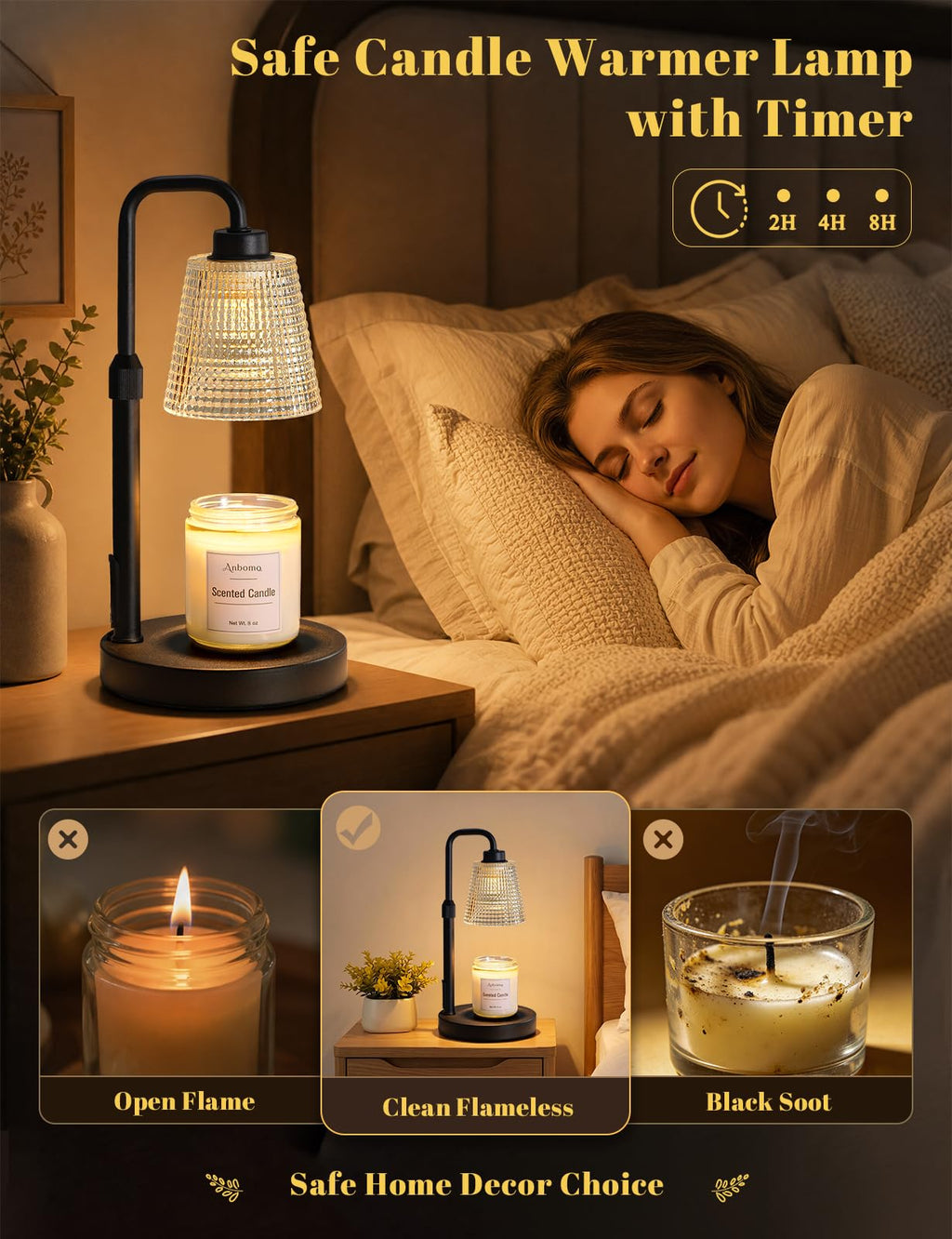 Candle Warmer Lamp with Timer E355