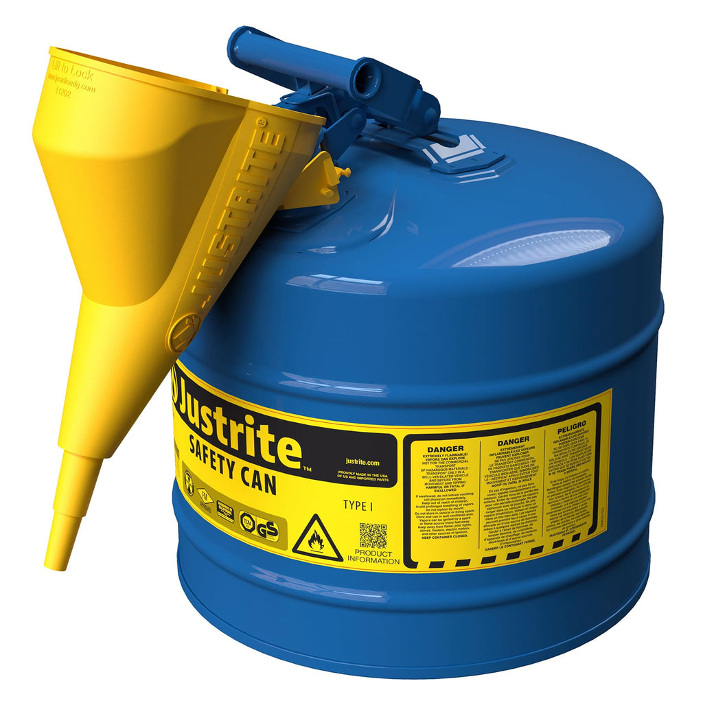 Blue Galvanized Steel Kerosene Safety Can J43074