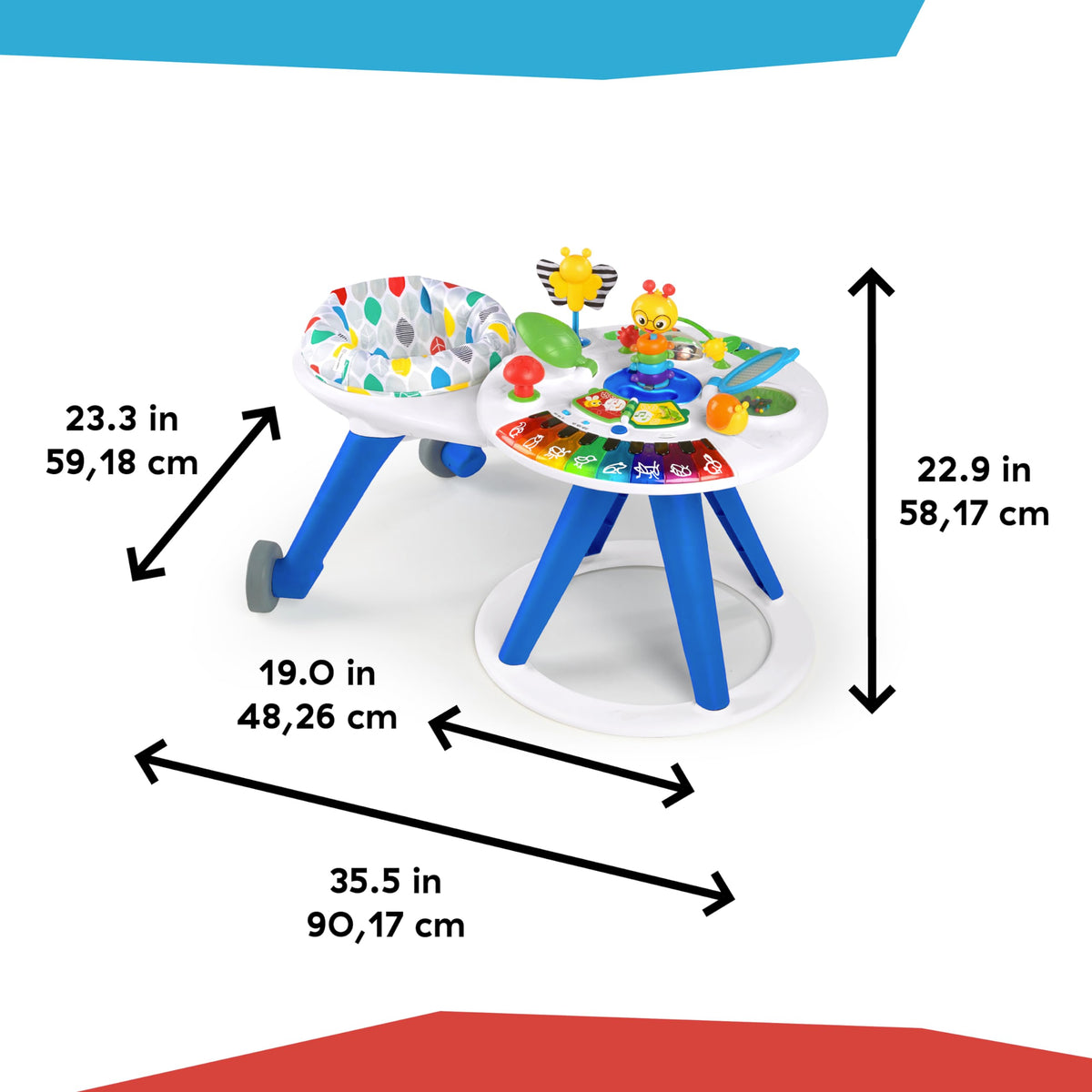 4-in-1 Activity Center & Walker with Piano Y796425