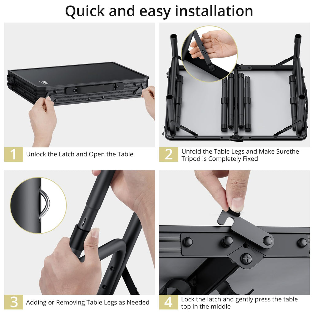 24"X 16" Adjustable Height Folding Camping Table P1214