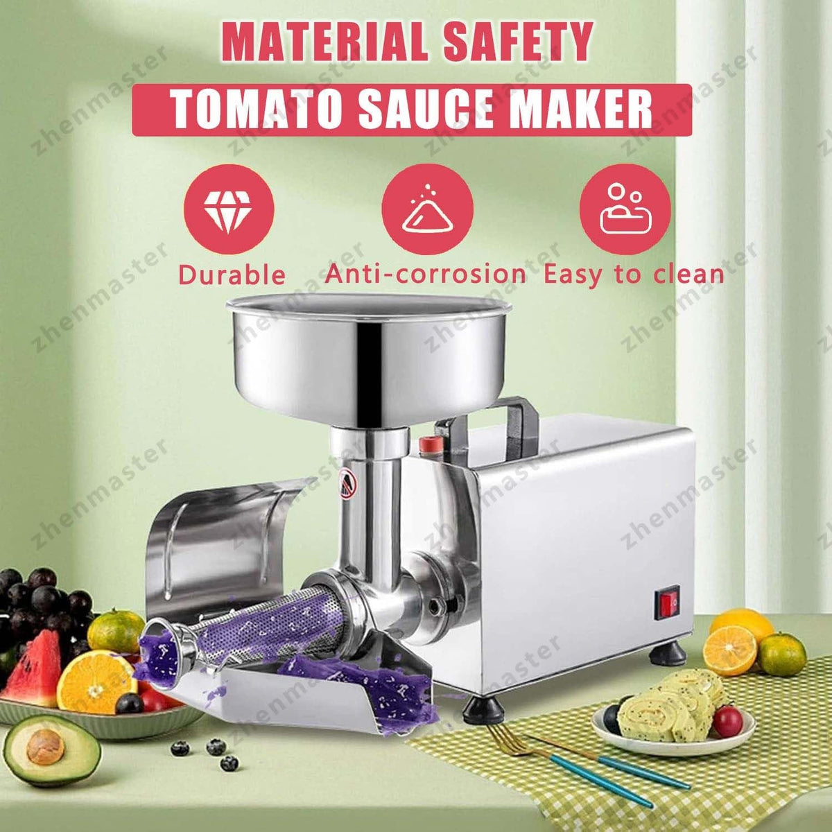 450W Stainless Steel Electric Tomato Strainer P938