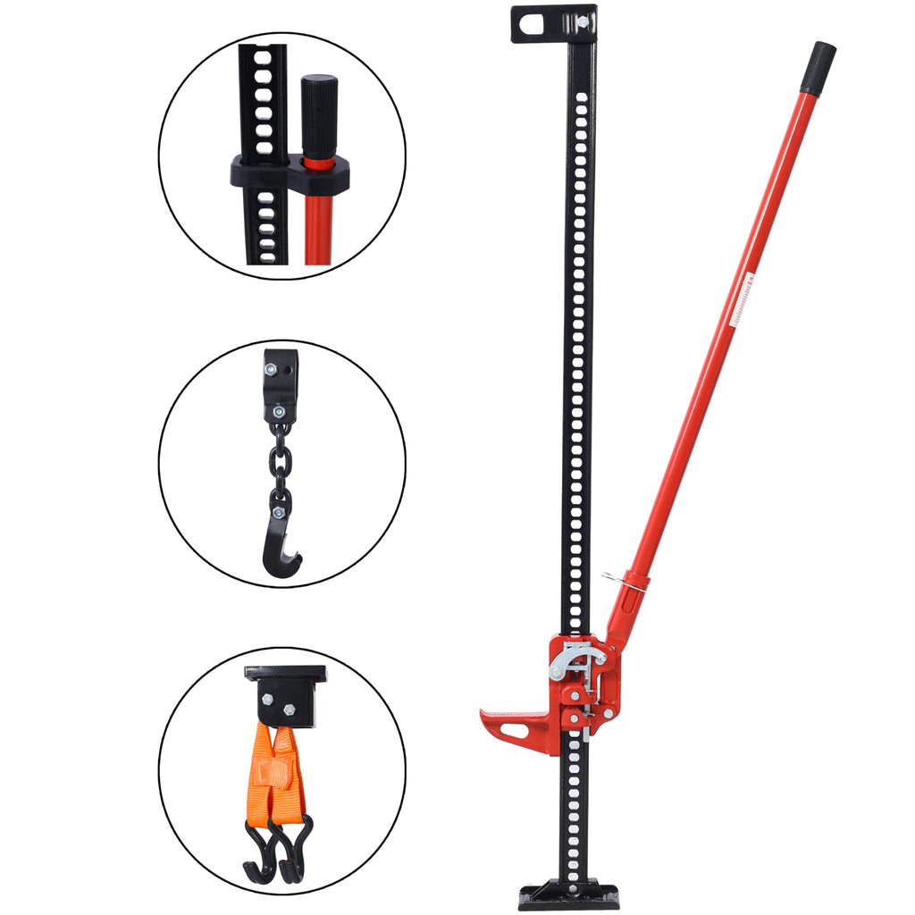 60" 7000 lbs Capacity Red Utility Farm Jack L5415