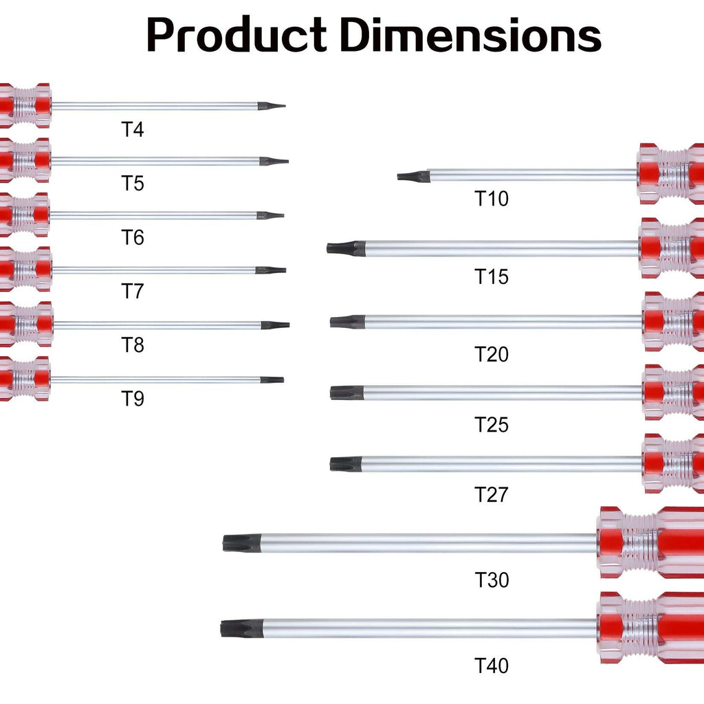Magnetic Security Torx Screwdriver Set, T4-T40 H7067